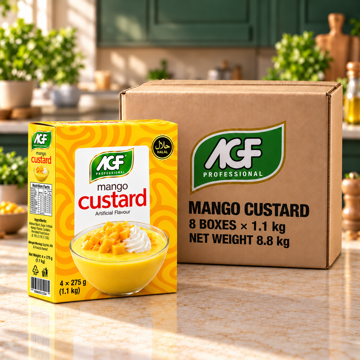 AGF Professional Mango Custard – 1.1kg